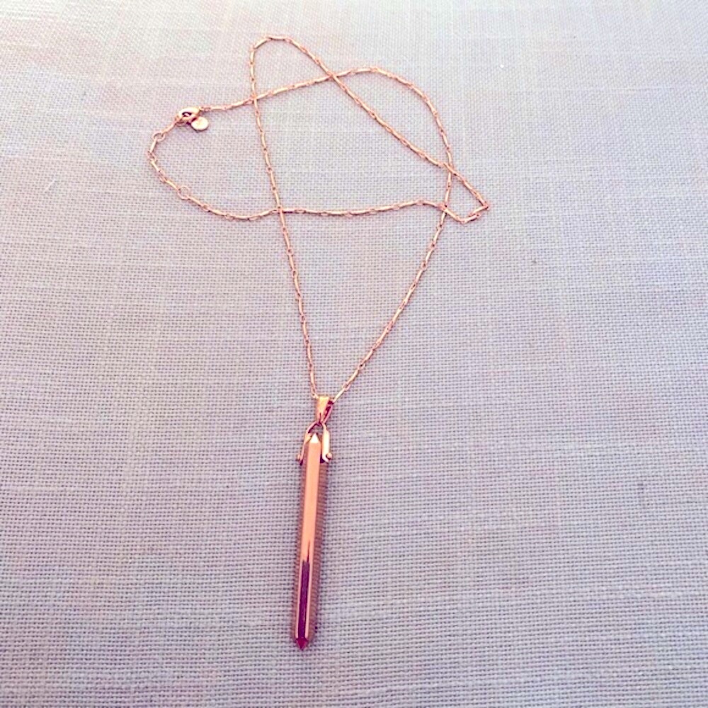 ~ stella & dot ~ rose gold rebel pendant